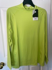 Men’s Bright Green LS Athletic Shirt NEW Size 2XL