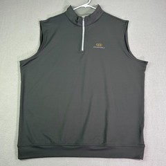 Peter Millar Galway Stretch Loop 1/4 Zip Vest Men’s 2XL Grey Performance Stretch