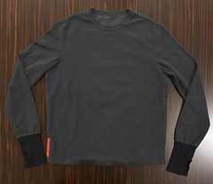 PRADA Sport vintage blue grey soft fleece with thumbholes size M