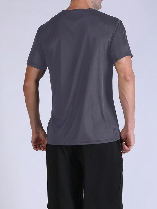Men Sports T Shirt Gym Fitness Running Top Tee Workout Casual Jogger Run Gift gallery