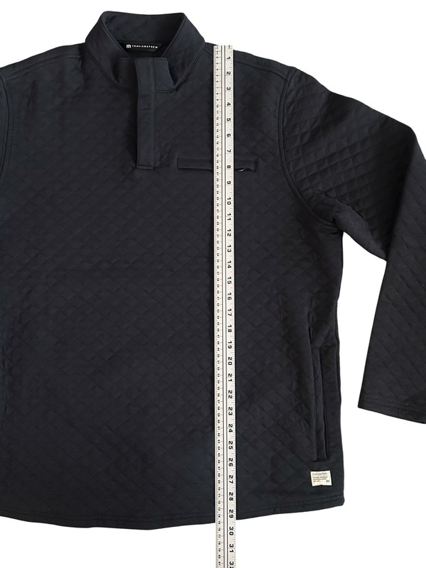 Travis Mathew Transatlantic Quarter-Zip Mens Golf Pullover XL Black Minimalist gallery