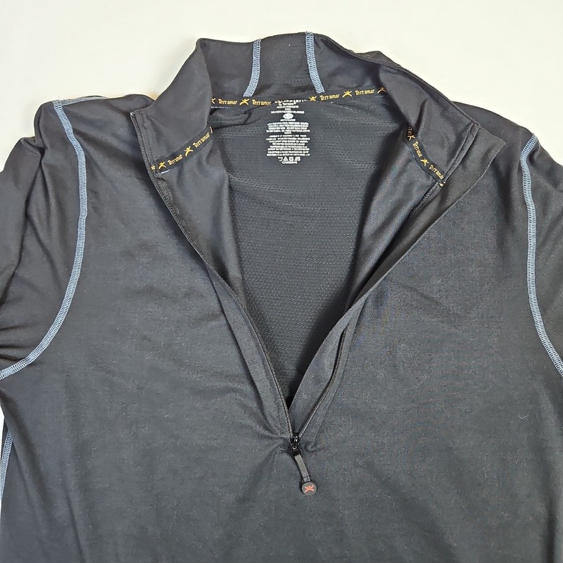 Terramar Men's Top Base Layer 1/4 Zip Size XL X-Large Black Body Sensors Shirt gallery
