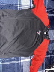 Nike Therma-FIT Men’s XL Gray/Red Colorblock Long Sleeve Raglan Tee