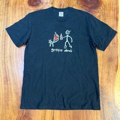 Supreme Spitfire Men’s Shirt M Crew neck T-shirt Wheels Cat on fire Graphic H30