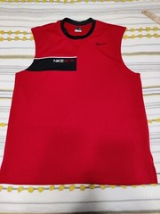 Vtg Nike Elite Tank Top Men’s Large Red Dri Fit Jersey Pullover Basketball #4