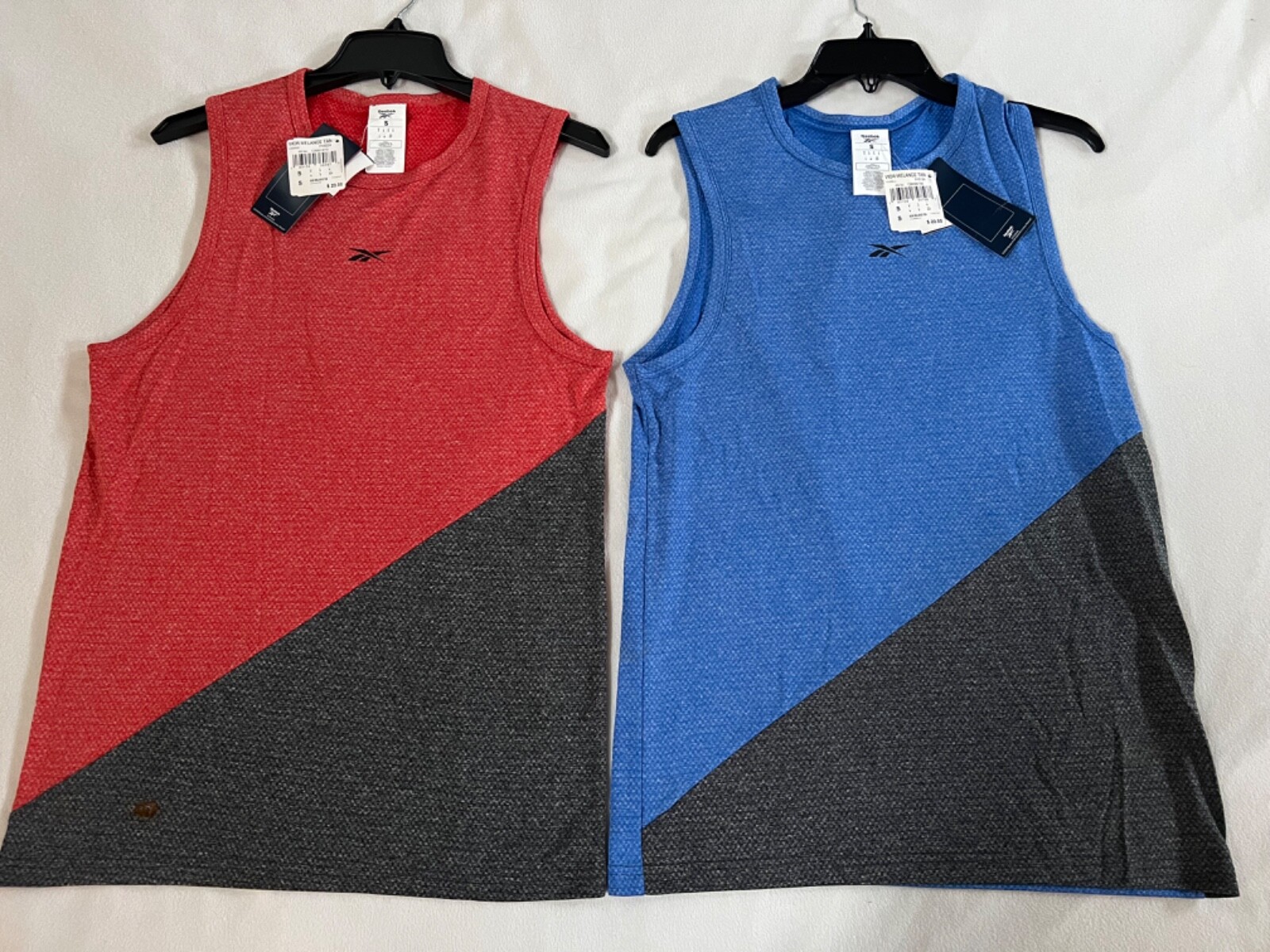 🔥REEBOK MEN'S TANK TOP WOR MELANGE TAN MODEL FK6194/FK6224 SMALL NWT PICK COLOR gallery