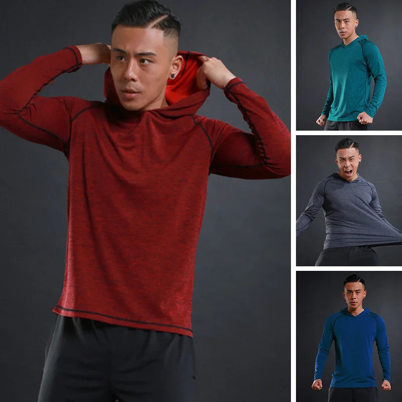 Men Gym Fitness Shirt Bodybuilding Sport t-Shirts Quick Dry Running Football gallery