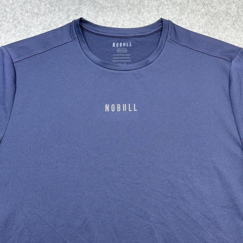 NOBULL Shirt Mens Large Blue Graphic Short Sleeve Performance Tee Athletic gallery