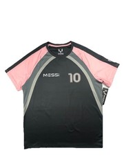 Messi Collection Soccer Jersey Men’s Large Black Pink #10 GOAT Logo Athletic NWT