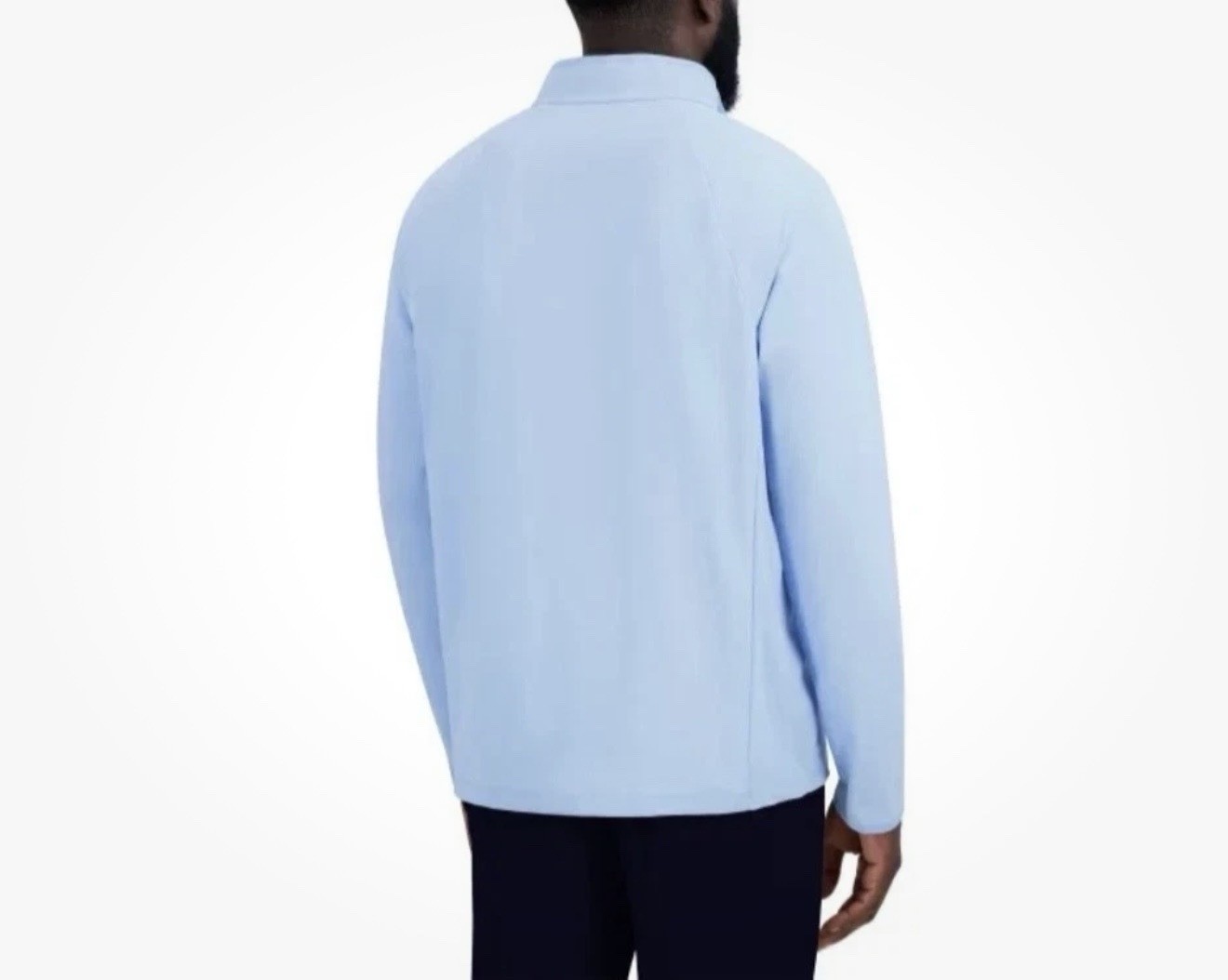 Ben Sherman Sport Active Stretch Quarter Zip Shirt, Blue, Men's XXL, UPF 50, NEW gallery