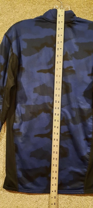 Champion Shirt Youth L Power Core Duo Dry Long Sleeve Camo Black blue Pre-owned gallery