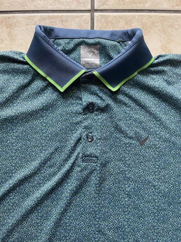 Callaway Men's Opti Dri Short Sleeve Golf Polo Shirt Dot Athletic Training Tee gallery