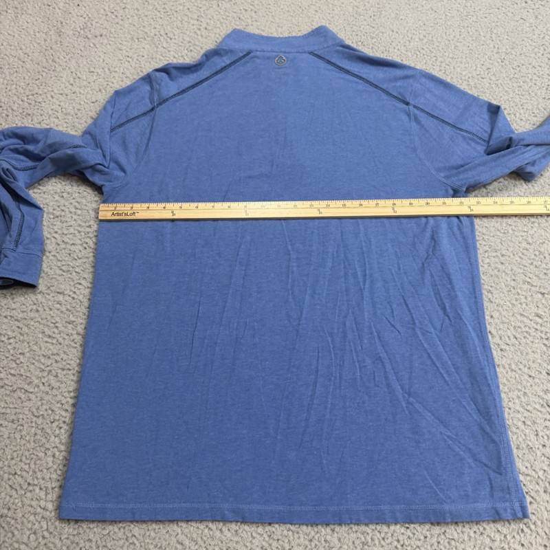 Tasc Shirt Mens Extra Large Blue 1/4 Zip Pullover Performance Bamboo Golfing gallery