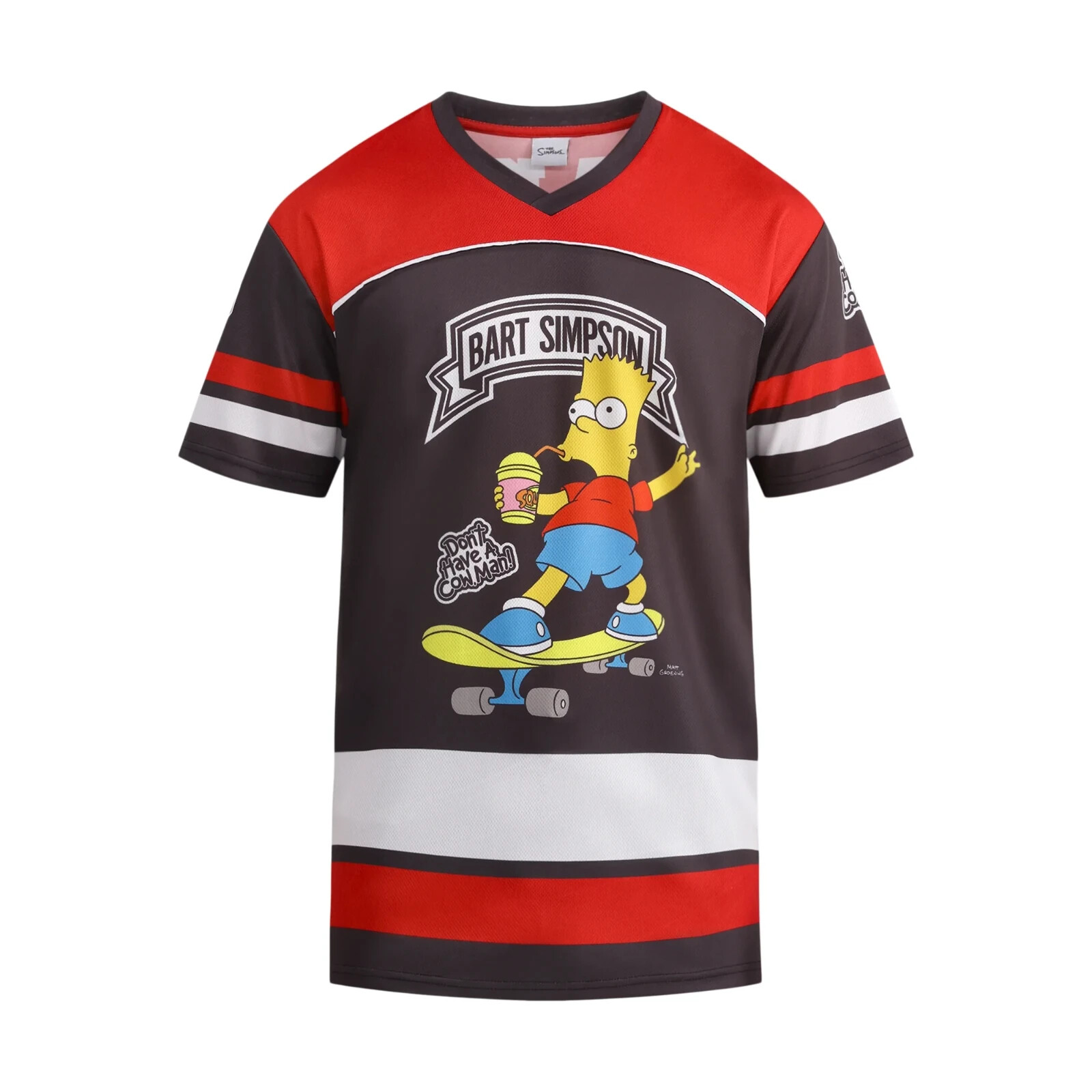 The Simpsons BART Men's Red Polyester Graphic Soccer Jersey NWT! Free Shipping! gallery
