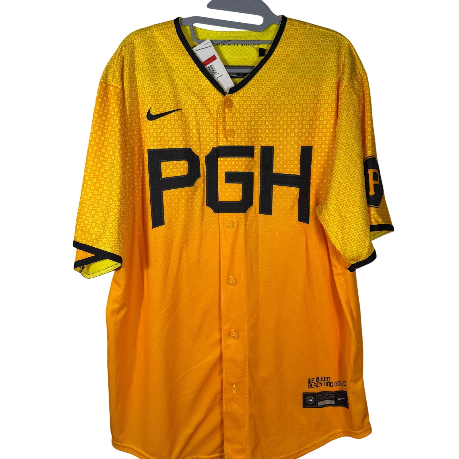 Nike Pittsburgh Pirates Ke'Bryan Hayes #13 City Connect Jersey Men's Large NWT gallery