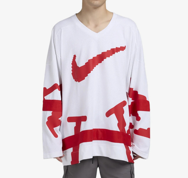 Nike Sportswear Club Varsity Hockey Jersey Size 2XL Men White Red HV1137-100 gallery