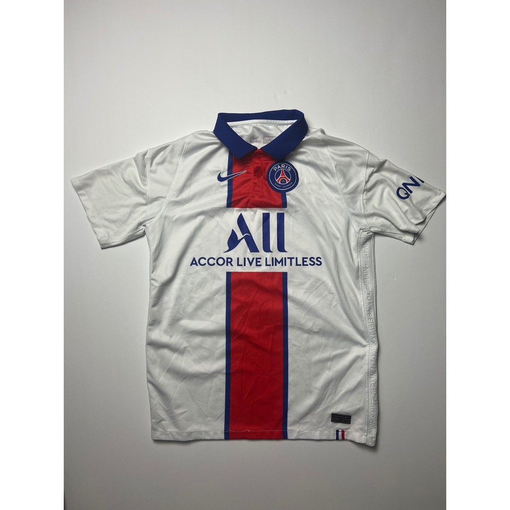 Paris Saint Germain PSG Nike Away Jersey 2020 Mens M White Ligue 1 Soccer