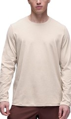 NWOT SOLD OUT Mojave Tan Medium CRZ YOGA Cloud Soft Jersey Long Sleeve Shirt Men