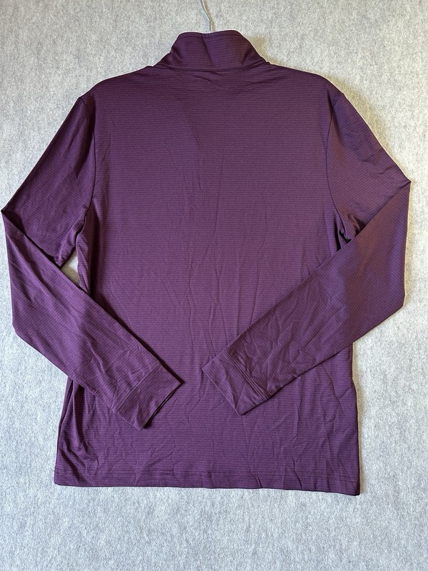 Roundtree Yorke 1/4 Zip Mens Size Small Maroon Dry Fit Long Sleeve gallery