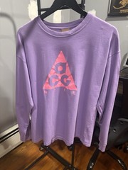 Men’s Nike ACG Long Sleeve Shirt Purple And Pink Size Medium M