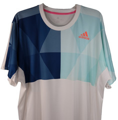 Adidas Pro Tennis Tee Climalite Mens Athletic T Shirt Sz Large Geometric Design