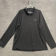 Under Armour 1/2 Zip Pullover Men’s Sz 2XL Black HeatGear Long Sleeve