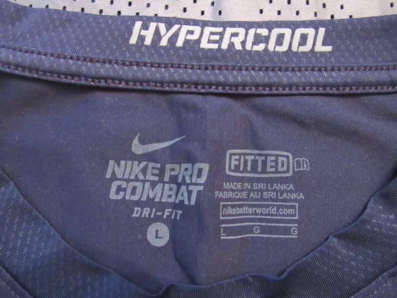 NIKE pro combat dri-fit hypercool navy/gray Nittany Lion Club T shirt L gallery