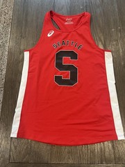 Mens Seattle University Racing Running Singlet Red Slim Fit Medium