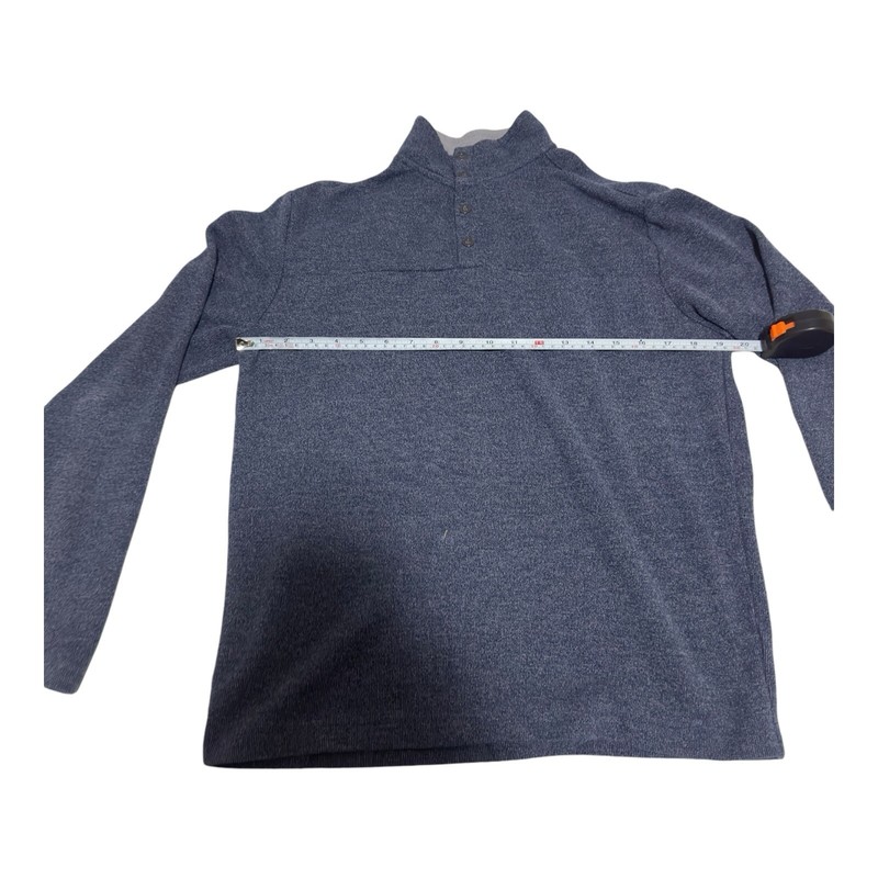Johnnie-O Sweater Mens Small Blue 1/4 Button Oak Hill CC Cotton Blend gallery