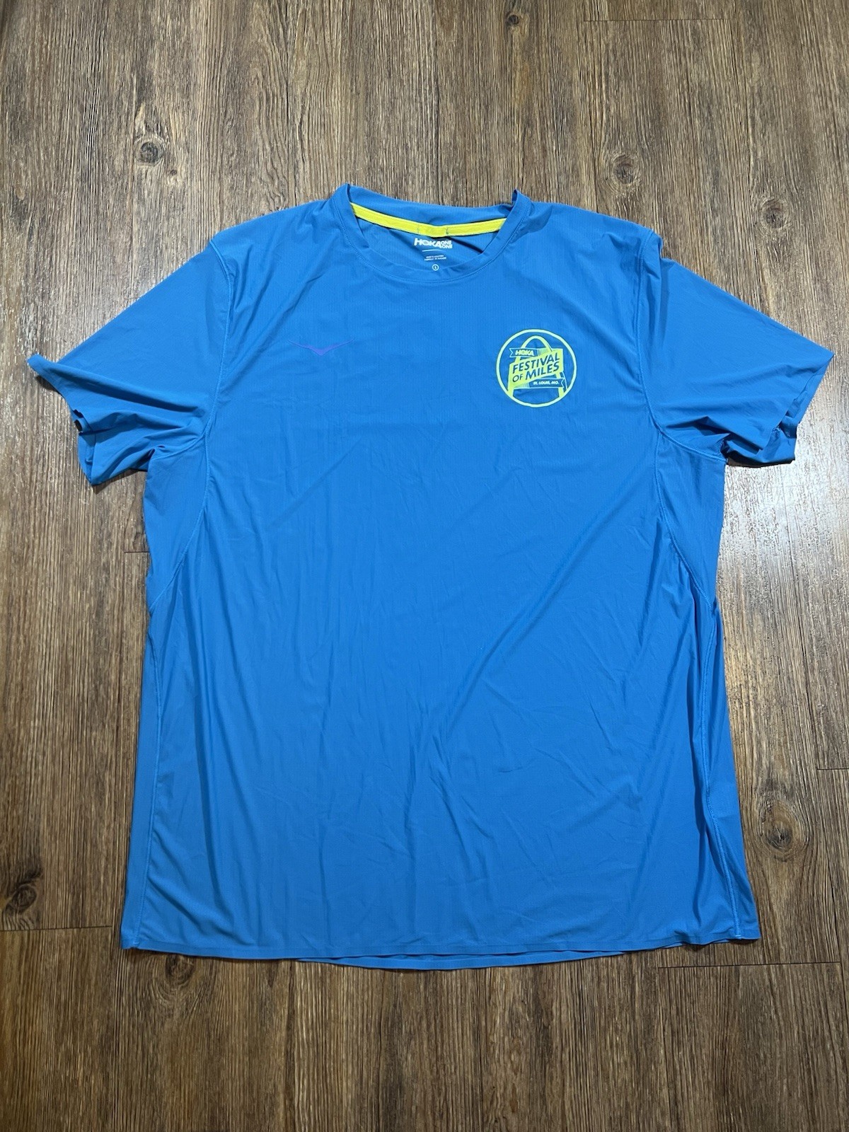 Hoka One One Airolite Run Blue Performance T-Shirt Men’s Large gallery