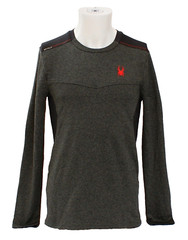 Spyder Men’s S Gray & Black ProWeb Crew Neck Long Sleeve Pullover Shirt