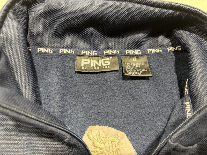 Ping Collection Men's Medium Quarter-Zip Performance Golf Pullover Navy 777 gallery