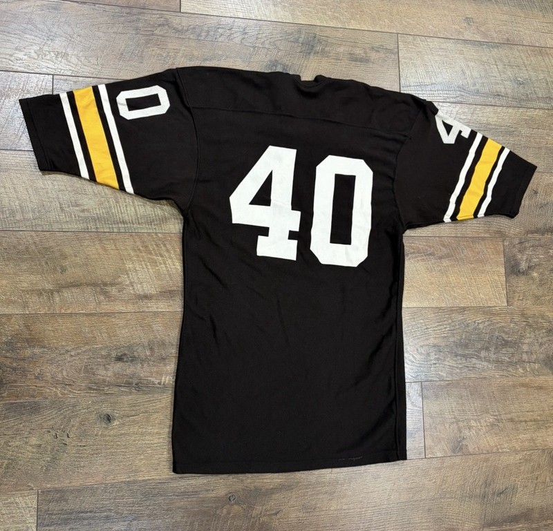 Vintage 60s 70s Wilson Delran Highschool Football Jersey #40 Durene Large USA gallery