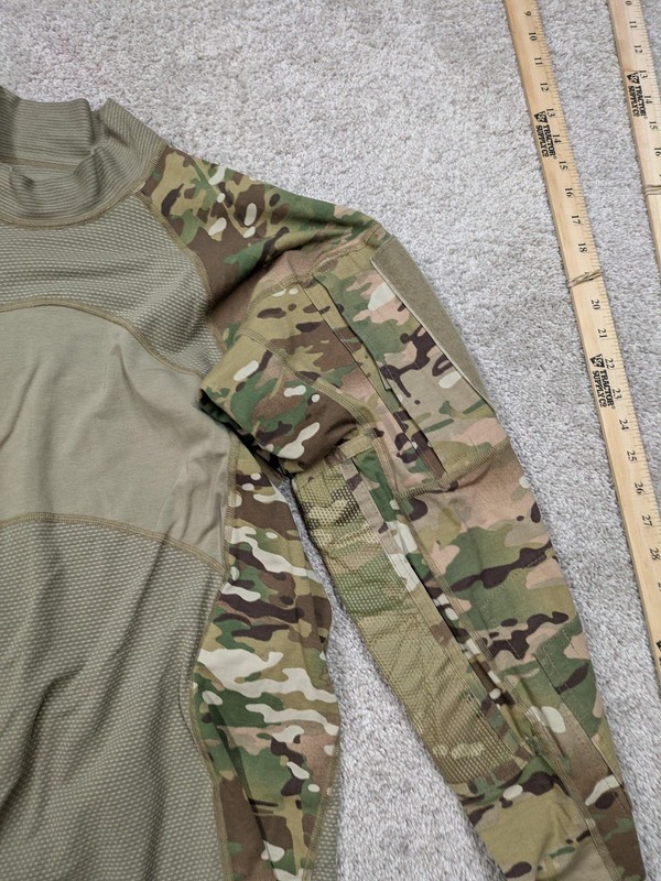 US Army Combat Shirt Mens Medium Camo Flame Resistant Long Sleeve Made USA gallery