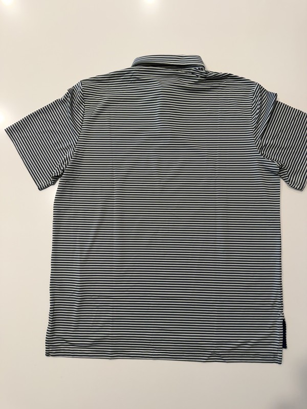 RLX Ralph Lauren Blue/White Stripe Short Sleeve Polo Shirt Men's Size Large NWT gallery