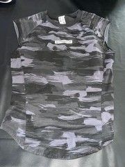 Alphalete Mens Velocity Gym T Shirt Size S Camo Black Army Workout Mesh Fitness