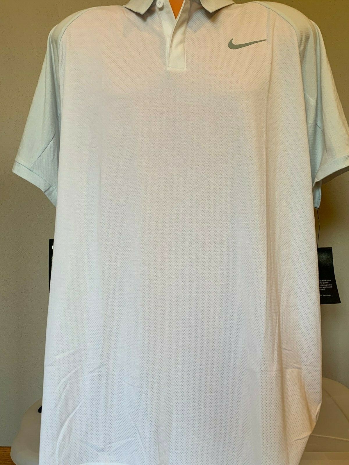Nike Dry Golf Polo Shirt Top White 891190-100 $65 Men's Size XL gallery