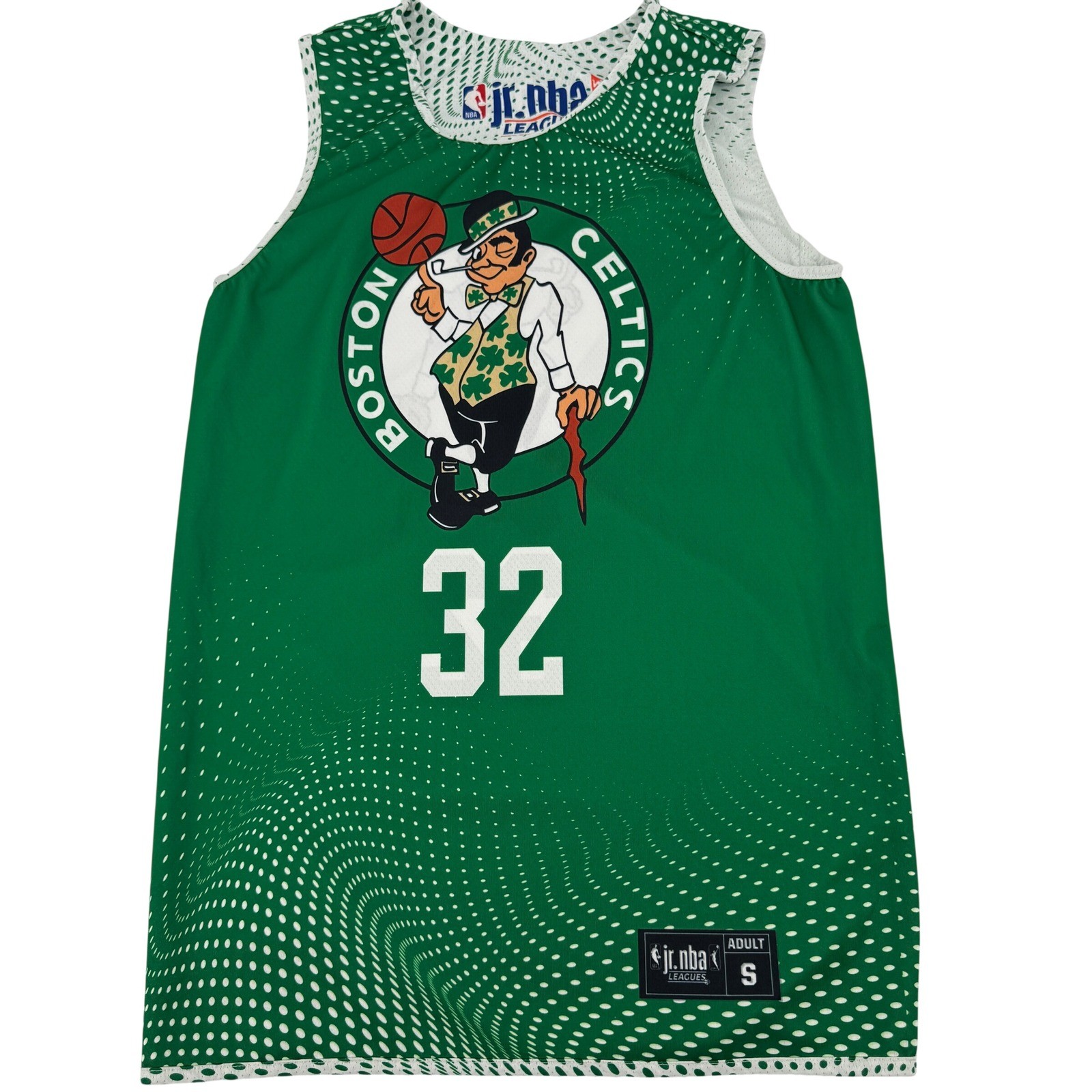 Jr. NBA Boston Celtics Basketball Jersey Mens Small Green White Reversible 32 gallery