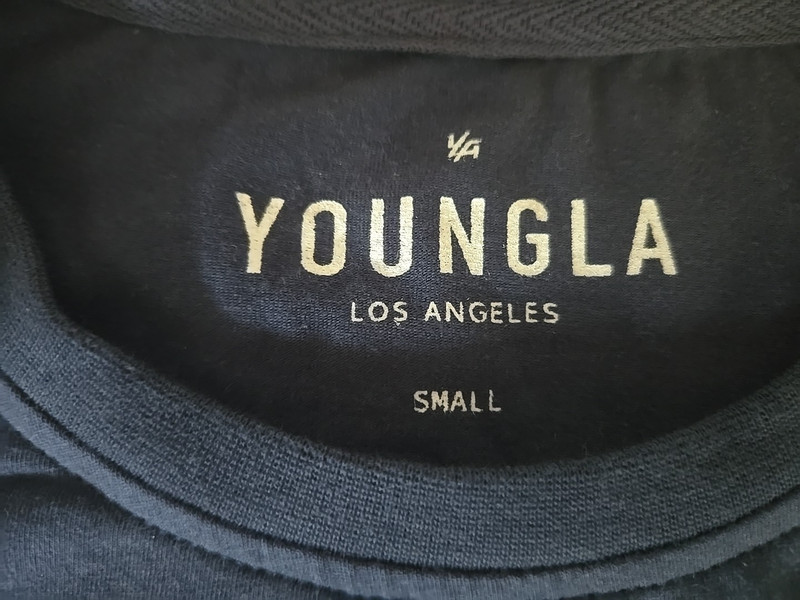YoungLA 315 Hummingbird Graphic Tank Shirt Men Small Blue Muscle Cut Off Active gallery