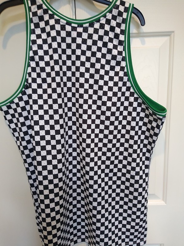 Boston Celtics Mitchell & Ness NBA Jersey XL Checker Black White Green New gallery