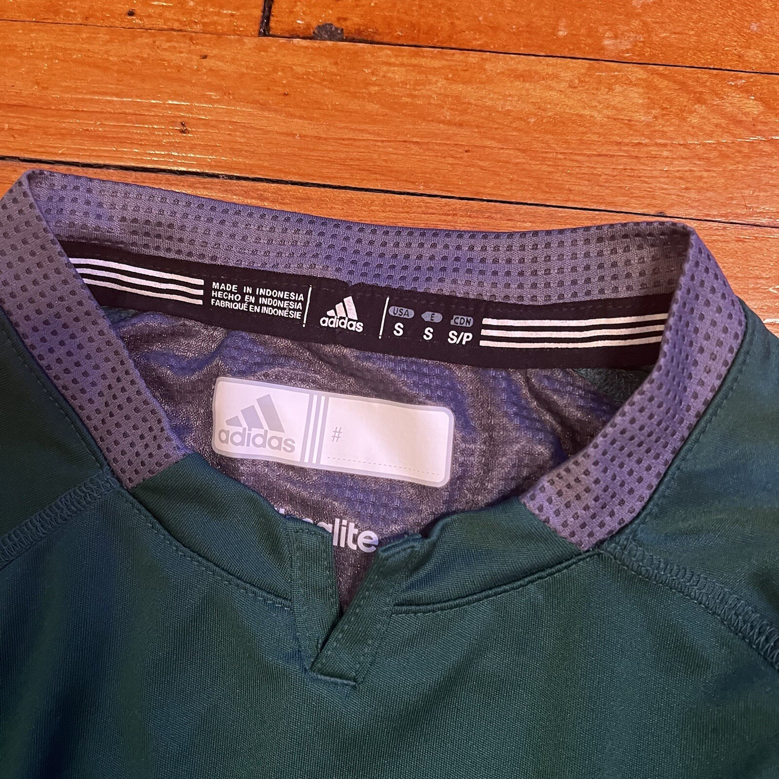 adidas Climalite Fielders Choice Game Day 3/4 Sleeve Mens Shirt Size Small Green gallery