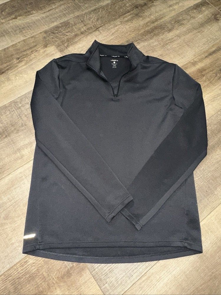 Layers 3/4 Zip Pullover Black Long Sleeve Men's Quick Dry Medium