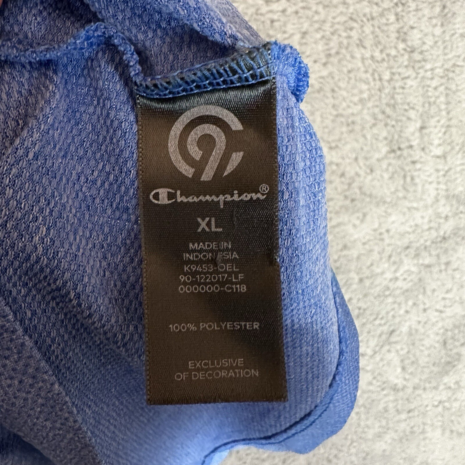 Champion Running Mens T-Shirt Blue Size XL Athletic Workout Breathable gallery