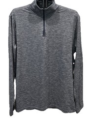 J Crew Performance 1/4 Zip Pullover Mens XL Blue Gray Collared Long Sleeve