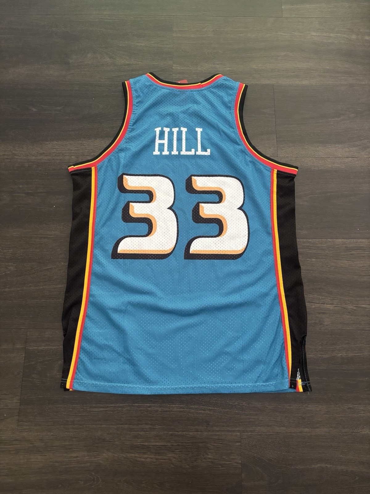 NWT MITCHELL & NESS NBA AUTHENTIC ROAD JERSEY DETROIT PISTONS 98 GRANT HILL XXL gallery