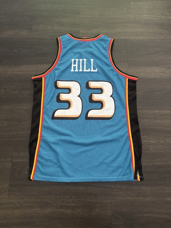 NWT MITCHELL & NESS NBA AUTHENTIC ROAD JERSEY DETROIT PISTONS 98 GRANT HILL XXL gallery
