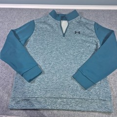 Under Armour Men’s 1/4 Zip Dark Teal Size XL Loose Fit Logo Warm Athlethic