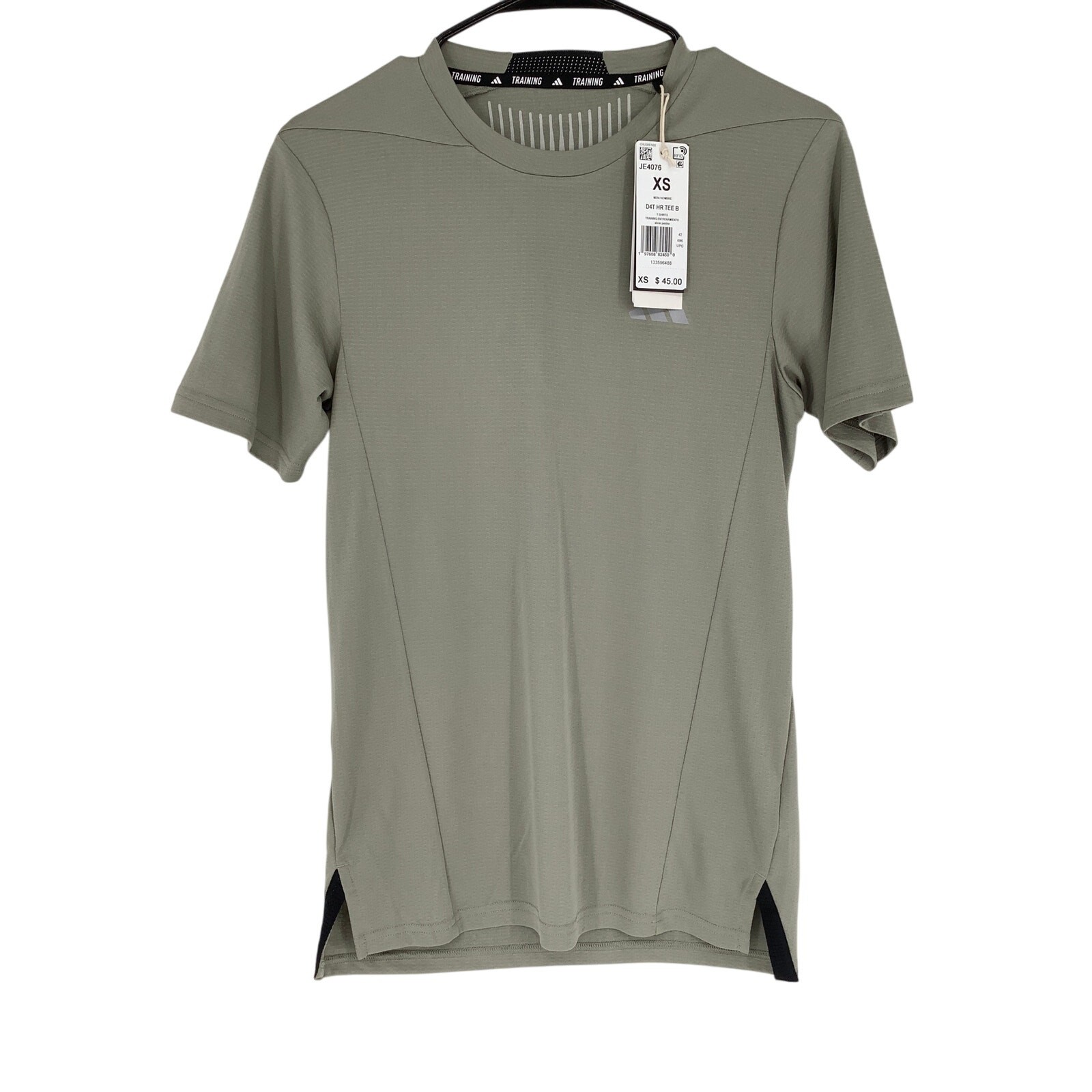 Adidas Men's XS Silver Pebble Slim Fit Designed 4 Training Active T-Shirt M37-16 gallery