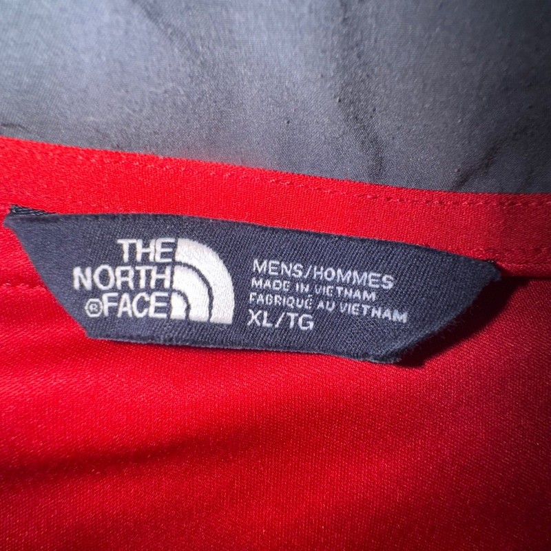 The North Face Jacket Men's XL Red Black Cedar Trail Grid 1/4 Snap Pullover Top gallery