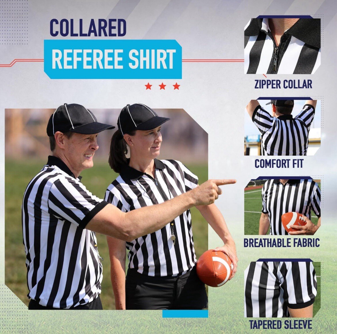 Murray Sporting Goods Men’s Referee Shirt Collared Short Sleeved LARGE gallery